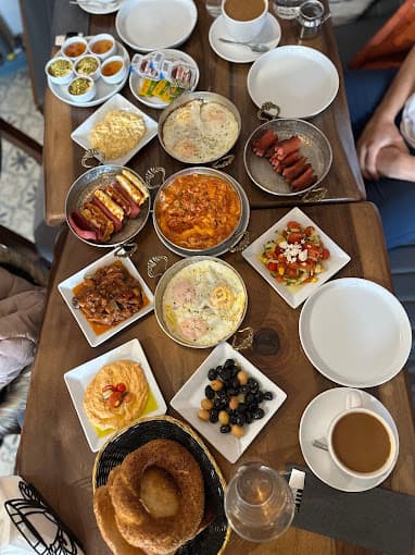 Traditional Turkish breakfast spread at Turquoise Cafe & Eatery